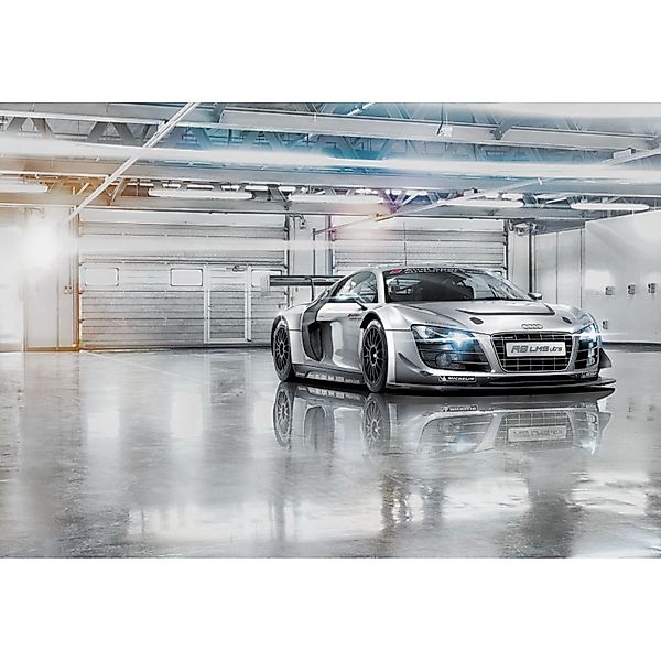 Komar Fototapete Audi R8 Le Mans Grau 368 x 254 cm 611035 günstig online kaufen