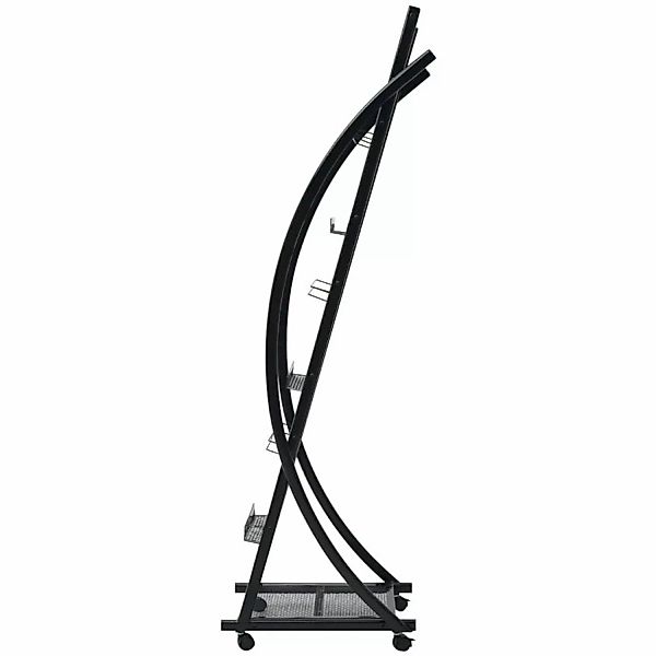 vidaXL Zeitschriftenständer 40 x 32 x 131 cm Schwarz A4 günstig online kaufen