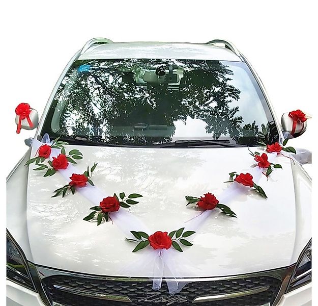 Kunstblume Autoschmuck Hochzeit Motorhaube Auto Wedding Deko Girlande, Coon günstig online kaufen