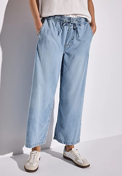 STREET ONE Weite Jeans, mit elastischem Bund und Tunnelzug günstig online kaufen