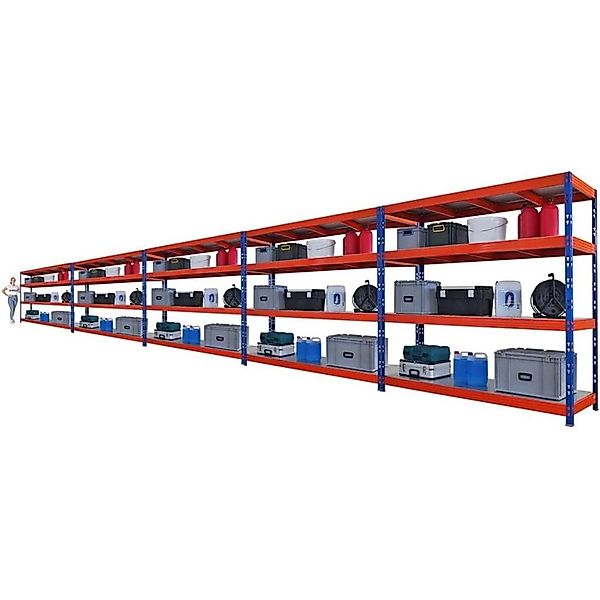PROREGAL Mega Deal 5x Profi Schwerlastregal Rhino HxBxT 180x200x60cm 4 Stah günstig online kaufen