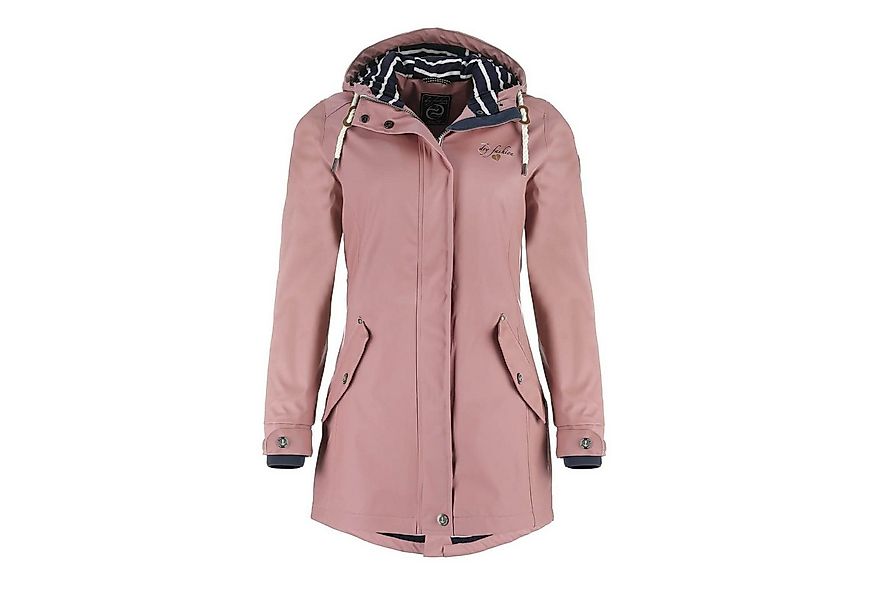 Dry Fashion Regenjacke Kiel Damen Regenmantel Kiel mit verstellbarer Kapuze günstig online kaufen