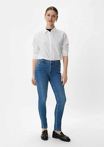 comma casual identity 5-Pocket-Jeans Skinny-Jeans mit geschlitztem Saum Was günstig online kaufen