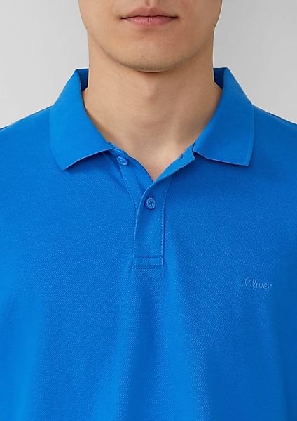 s.Oliver Kurzarmshirt Poloshirt aus Baumwollpiqué Logo günstig online kaufen
