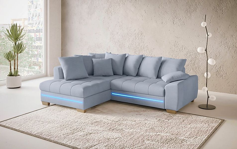 Mr. Couch Ecksofa "Nikita II, L-Form", mit Kaltschaum, RGB-LED Beleuchtung, günstig online kaufen