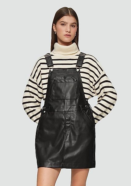QS Minikleid Kleid Latzkleid in Leder-Optik günstig online kaufen