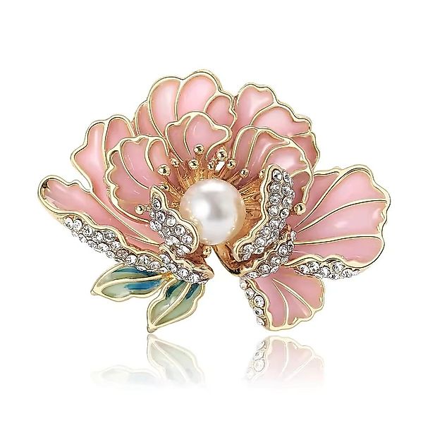 Dark-Desires Brosche Vintage Brosche Geige mit Schmetterling braun-orange ( günstig online kaufen