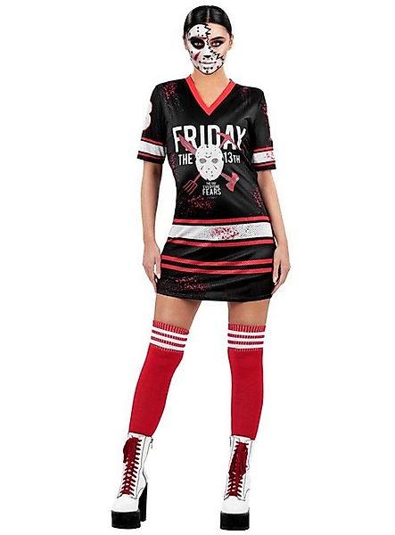 Smiffys Kostüm Freitag der 13. Jason Hockey Kleid für Frauen, Hemdkleid für günstig online kaufen