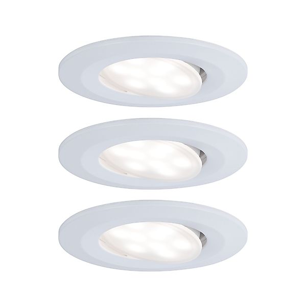 Paulmann "LED Einbauleuchte Calla Basisset schwenkbar IP65 rund 90mm 30° 3x günstig online kaufen