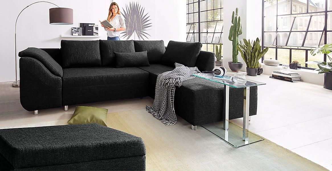 COLLECTION AB Ecksofa "Sally L-Form", mit und ohne Bettfunktion, inklusive günstig online kaufen