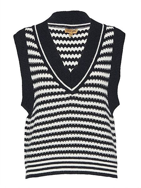 Sarah Kern Pullunder Pulloverweste figurumspielend im Streifen Motiv günstig online kaufen