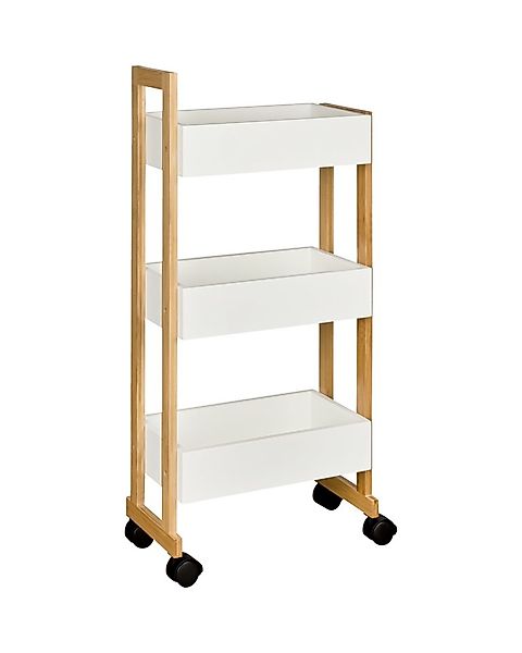 shelfmade Küchenwagen Rauma Handwagen Küchenwagen Badregal mit 3 Ablagekörb günstig online kaufen