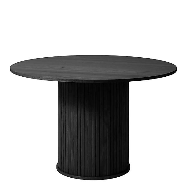 Tisch Esszimmer schwarz mit runder Tischplatte Skandi Design günstig online kaufen