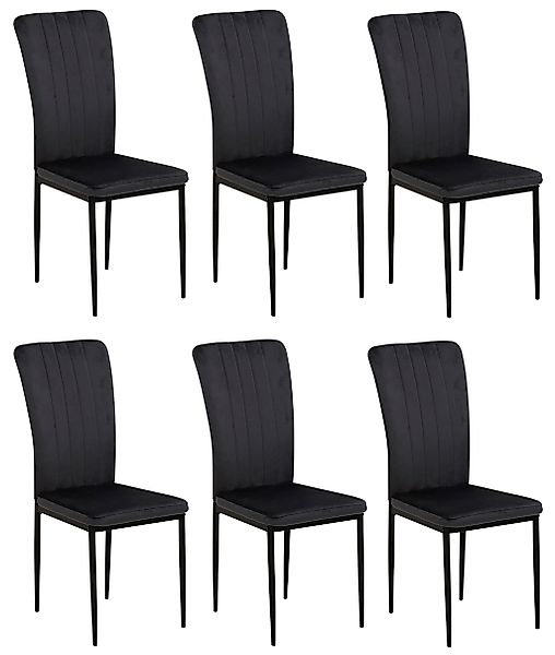 Home affaire 4-Fußstuhl "Bergamo", (Set), 6 St., Samt, erhältlich in Samt, günstig online kaufen