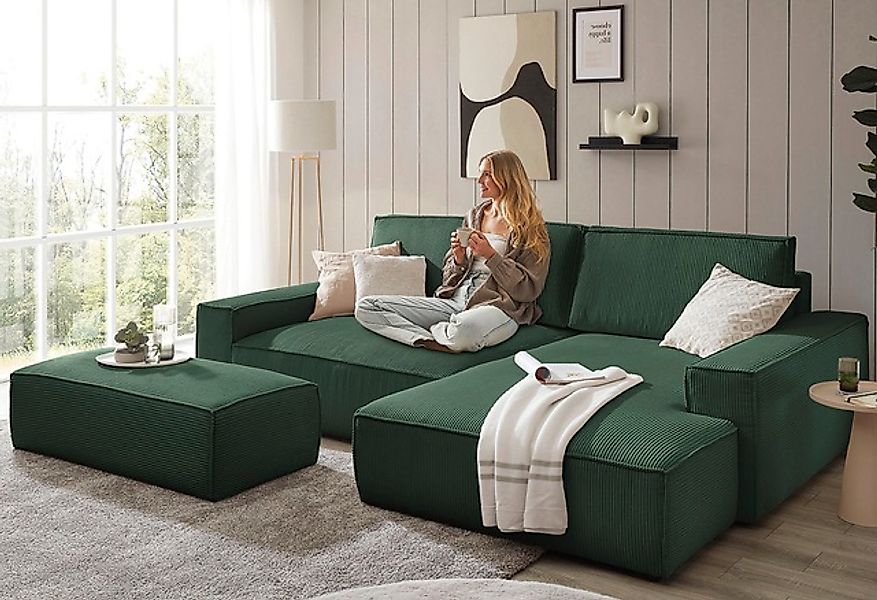 Home affaire Polsterecke »NEU: SHERWOOD XXL tief, L-Form mit Schlaffunktion günstig online kaufen