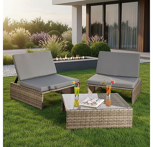 Mucola Gartenlounge-Set Lounge Sitzgarnitur Gartenset Gartenmöbel Gartensit günstig online kaufen