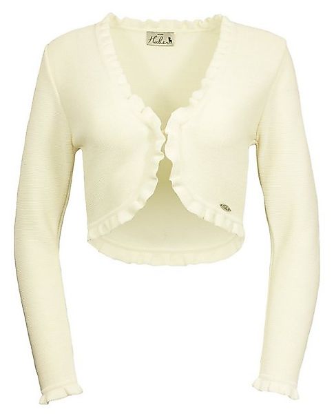 Huber Mode & Tracht Trachtenstrickjacke Damen Strick Bolero 'Franja', Creme günstig online kaufen