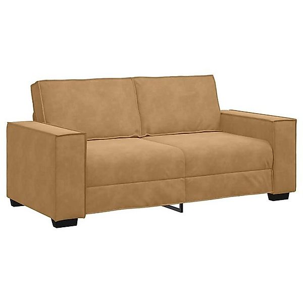 vidaXL Sofa 2-Sitzer-Sofa Braun 140 cm Samt günstig online kaufen