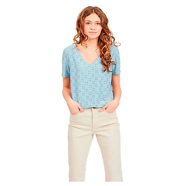 Vila Tressy Kurzarm-t-shirt Mit V-ausschnitt XL Ashley Blue günstig online kaufen