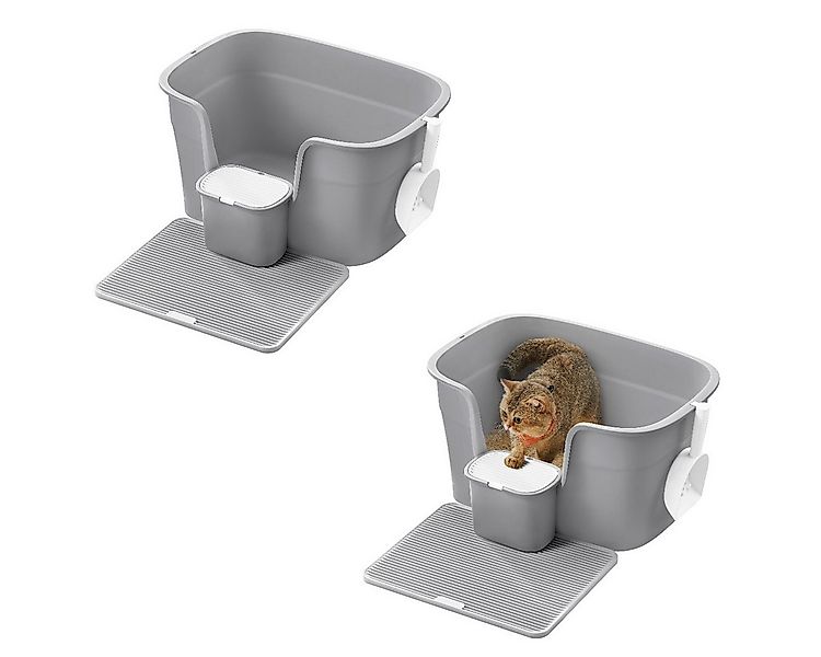FEANDREA Katzentoilette, für große Katzen, mit hohen Seitenwänden, Schaufel günstig online kaufen