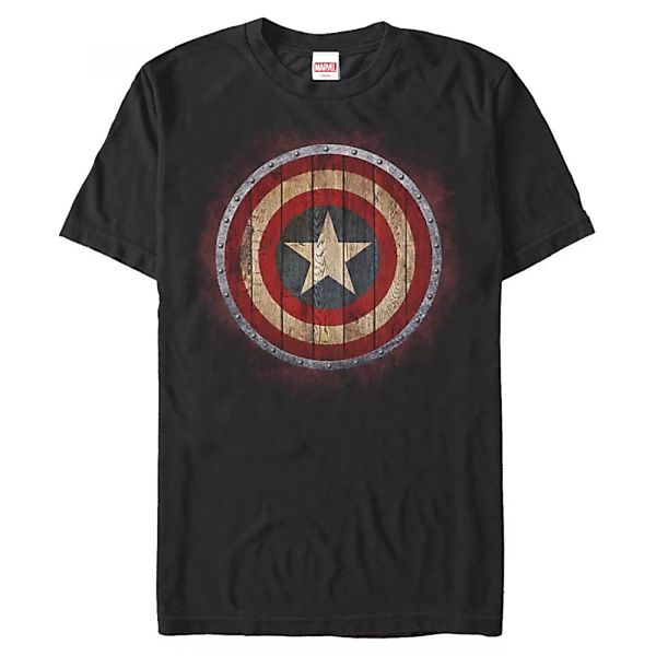 Marvel - Avengers - Captain America Wooden Shield - Männer T-Shirt günstig online kaufen