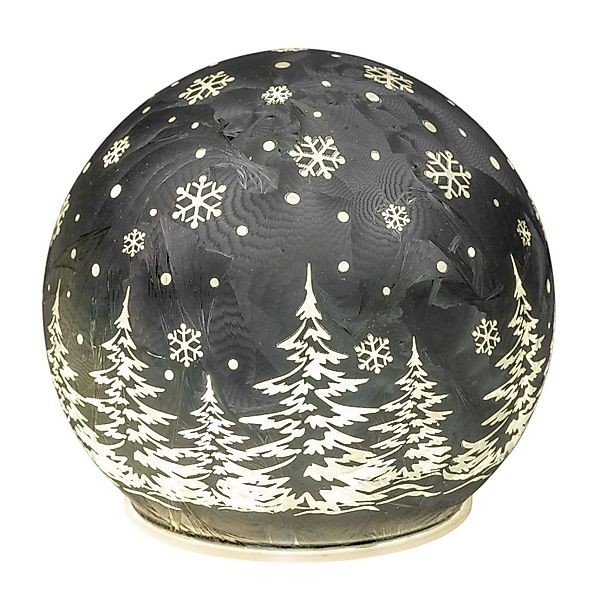 formano LED Dekolicht Glas-Kugel Frosty Eisgrau 12 cm Timer 6h/18h Weihnach günstig online kaufen