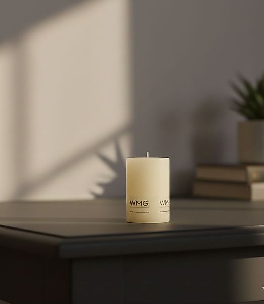 Stumpenkerze Rustikal Höhe 4 cm, Durchmesser 3,8 cm Ivory günstig online kaufen