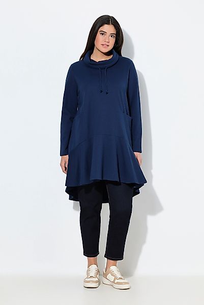 Ulla Popken Sweatshirt Longsweater Volant Stehkragen günstig online kaufen