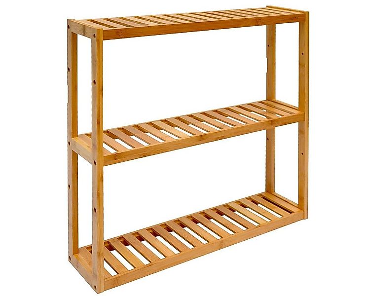 DuneDesign Wandregal Bambus mit 3 Böden - Bambusregal für Bad und Küche - N günstig online kaufen