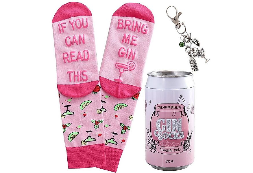 Lucadeau Freizeitsocken Geburtstagsgeschenkset für Frauen Freundin, Gin-Soc günstig online kaufen