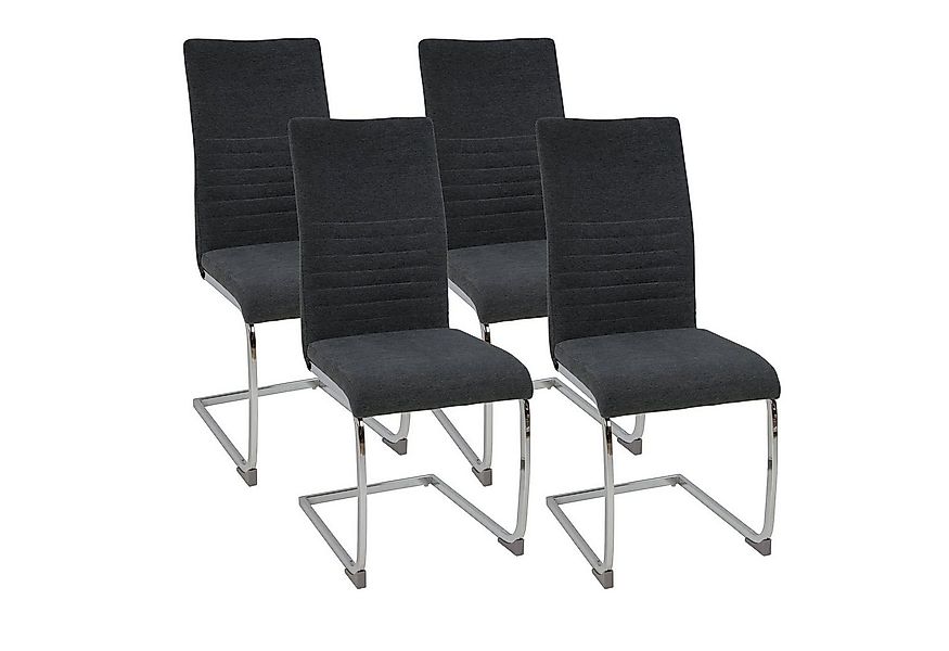 Albatros International Freischwinger Freischwinger LUGANO 4er Set Grau Mode günstig online kaufen