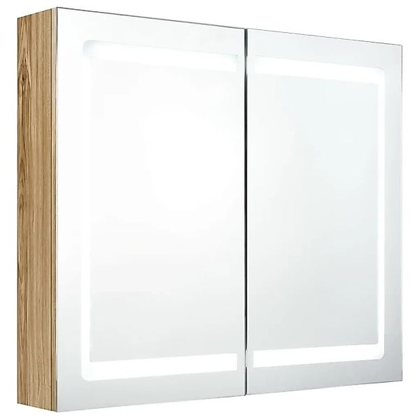 vidaXL LED-Spiegelschrank fürs Bad Eichen-Optik 80x12x68 cm 326515 günstig online kaufen
