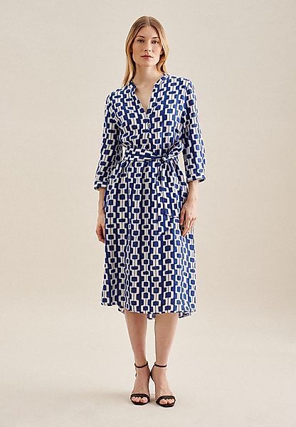 seidensticker Sommerkleid Schwarze Rose 3/4-Arm Kragen Druck günstig online kaufen