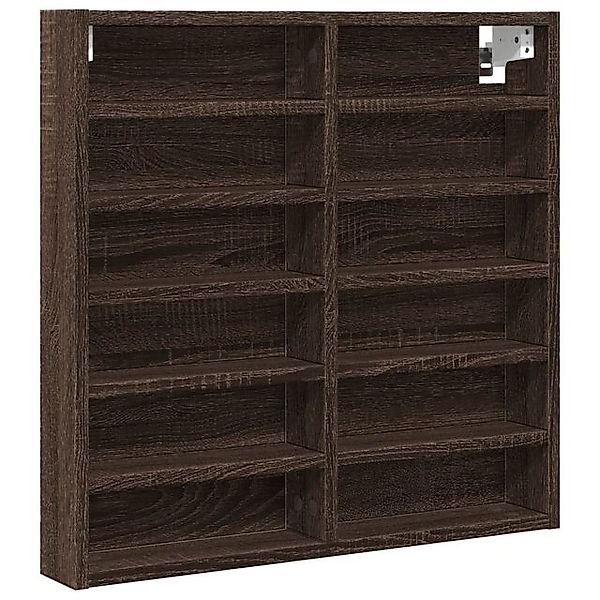 vidaXL Schrankmodule Vitrinenschrank Braun Eichen-Optik 60x8,5x58 cm Holzwe günstig online kaufen