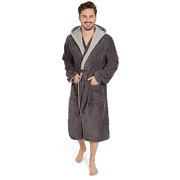 Blumtal Bademantel Herren, Baumwolle, mit gefütterter günstig online kaufen