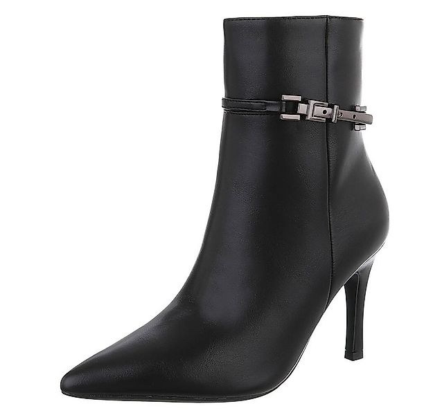 Ital-Design Eleganter Damen Stiefel mit Absatz und Detailverschluss High-He günstig online kaufen