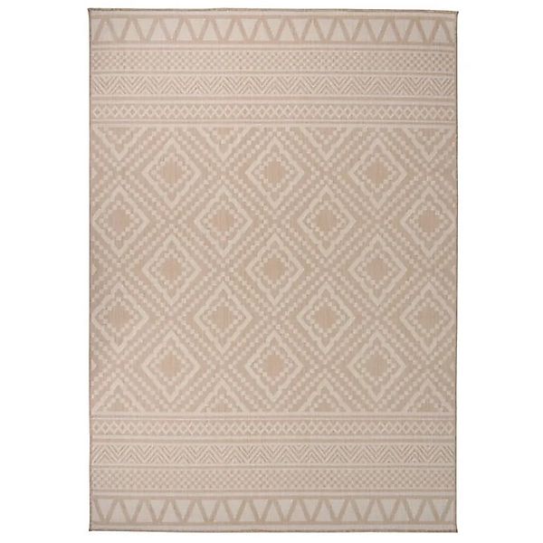 vidaXL Outdoorteppich Flachgewebe 140x200 Cm Braun Gestreift 1124036 günstig online kaufen