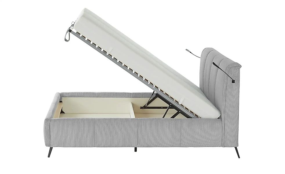 pop Polsterbett mit Bettkasten Pamela ¦ grau ¦ Maße (cm): B: 180 H: 113 Bet günstig online kaufen