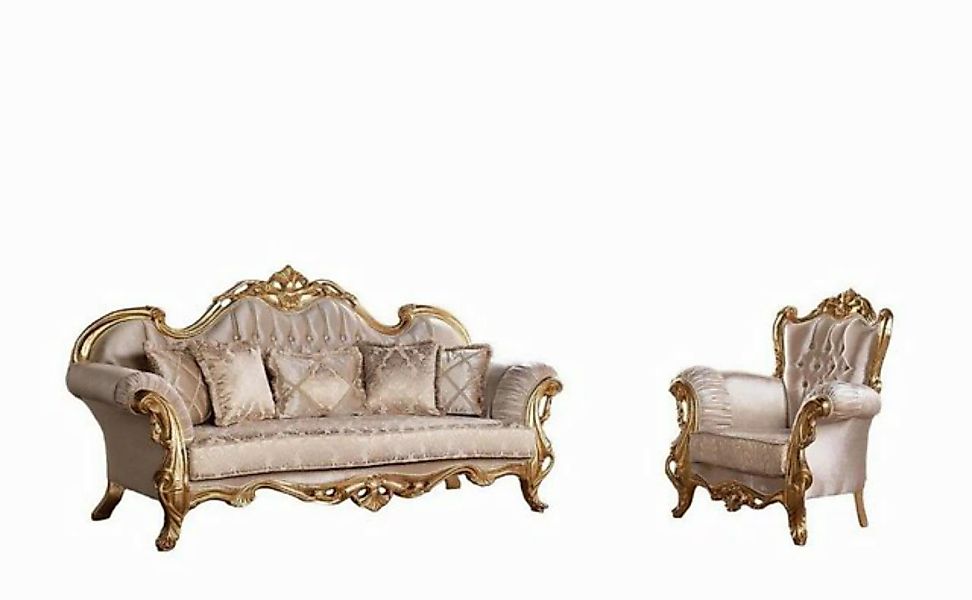 Xlmoebel Sofa Klassische 3+1 Sitz Möbel Set für Sofa in Polsterung, 2 Teile günstig online kaufen