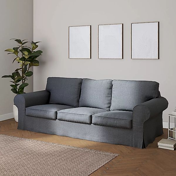 Bezug für Ektorp 3-Sitzer Sofa nicht ausklappbar, grau, Sofabezug für Ektor günstig online kaufen