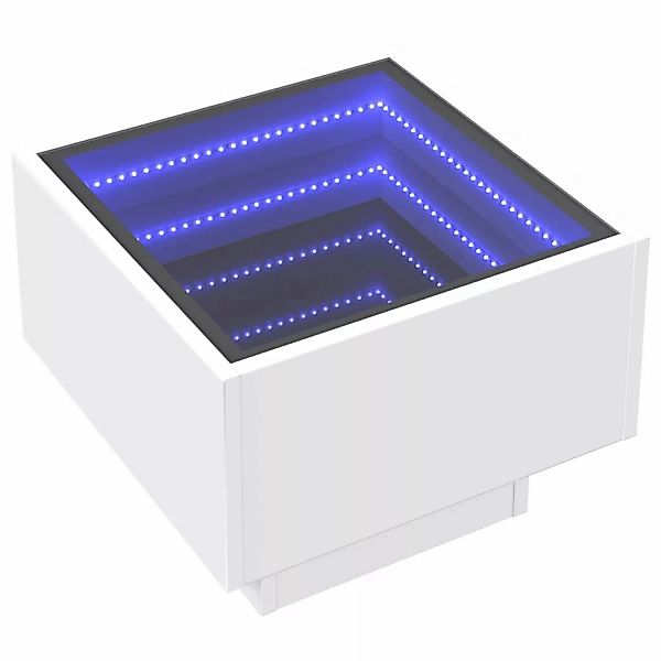 vidaXL Nachttisch mit Infinity-LED Weiß 40x40x30 cm günstig online kaufen