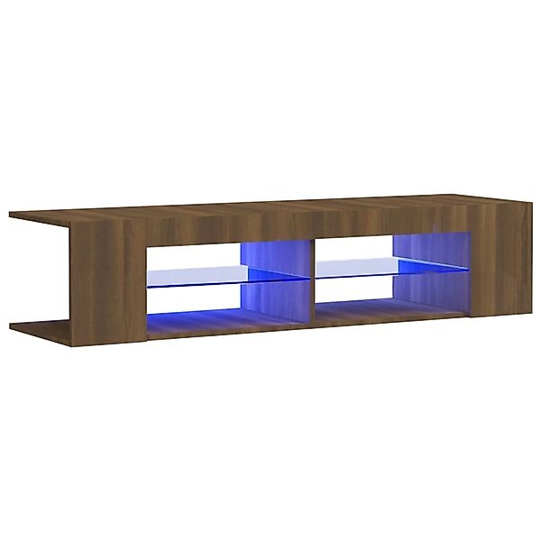 VidaXL TV-Schrank mit LED-Leuchten Braun Eichen-Optik 135x39x30 cm günstig online kaufen