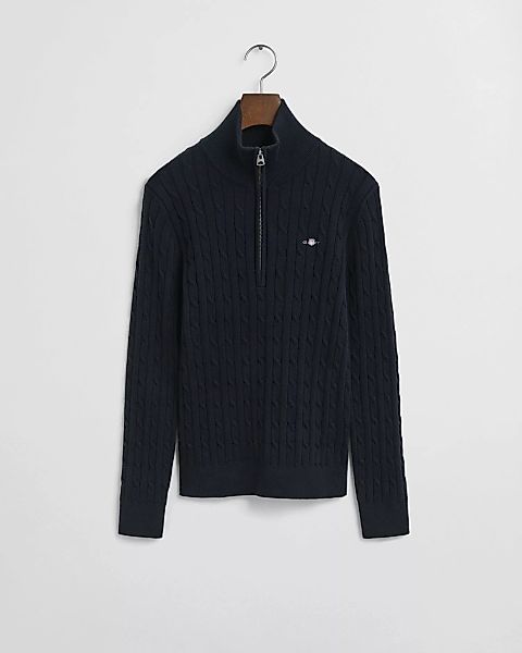 Gant Strickpullover "STRETCH COTTON CABLE HALF-ZIP", Mit Rundhalsausschnitt günstig online kaufen