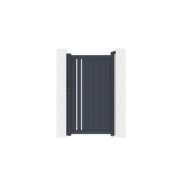 Casanoov Gartentür Aus Aluminium 1M Giona H 180Cm Grau günstig online kaufen