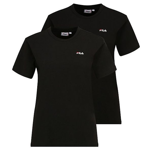 Fila T-Shirt Damen Bio-Baumwolle T-Shirt Doppelpack - Schwarz günstig online kaufen