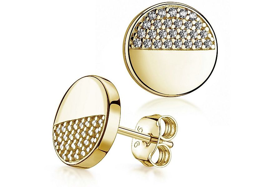 Materia Paar Ohrstecker Damen Ohrringe Gold Zirkonia SO-452, Sterlingsilber günstig online kaufen