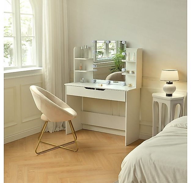 HOME DELUXE Schminktisch KYLIE - 130 x 80 x 40 cm, einstellbare LED Beleuch günstig online kaufen
