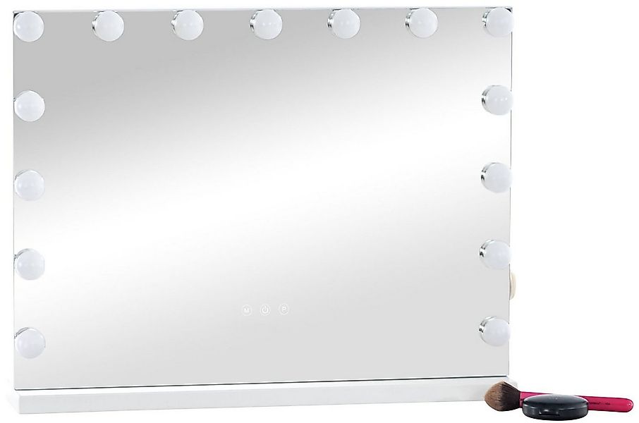 CLP Schminkspiegel Marlene, dimmbare LED, 10-fache Vergrößerung, USB-Port günstig online kaufen