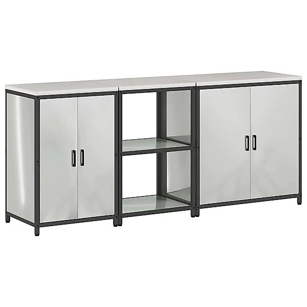 vidaXL Aufbewahrungsset für die Küche 3 Stk Silber Verzinkter Stahl 3392706 günstig online kaufen