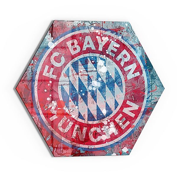 DEQORI Glasbild 'Wappen FC Bayern München', günstig online kaufen